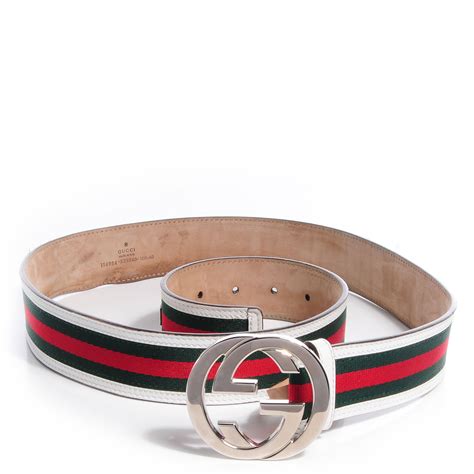 white gucci belt for women|real white gucci belt.